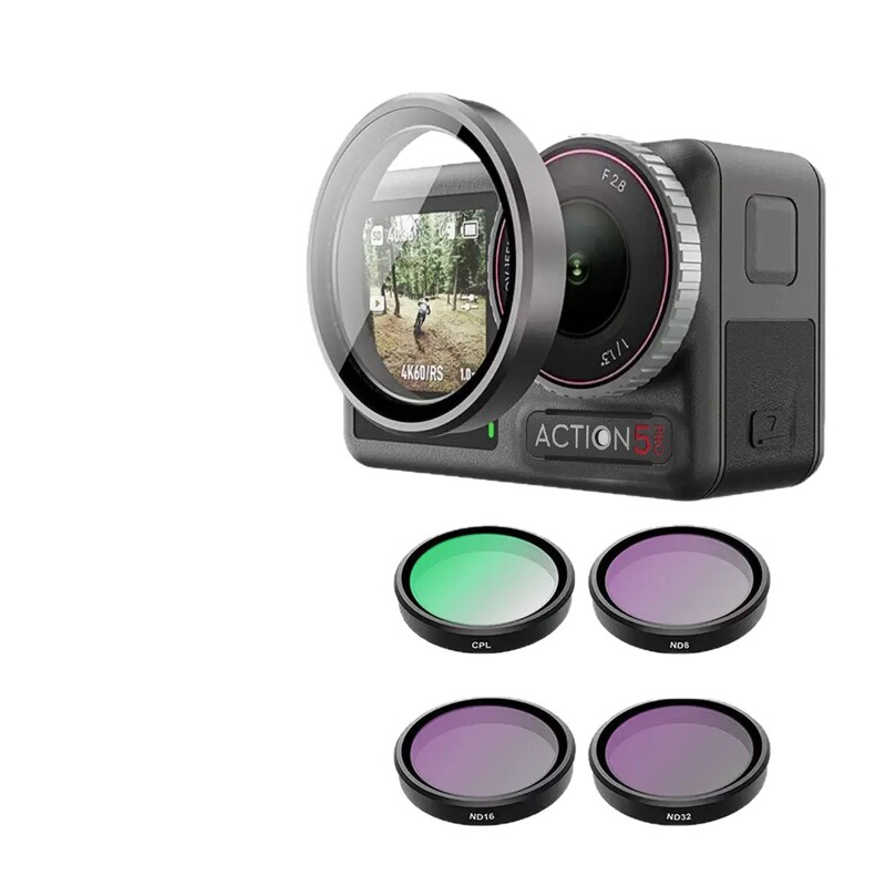 DJI Osmo Action5Pro/4/3 アクションカメラフィルター CPL ND UV ブラックソフトフィルターに適しています。|undefined