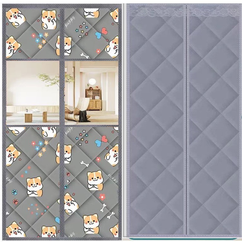 冬の綿のカーテンは家庭用エアコンの保温保温防風遮断カーテンを厚くします。|undefined