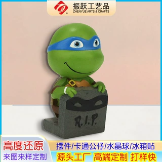 盲盒公仔定制忍者神龟树脂工艺品摆件桌面跨境家居用品办公室摆件
