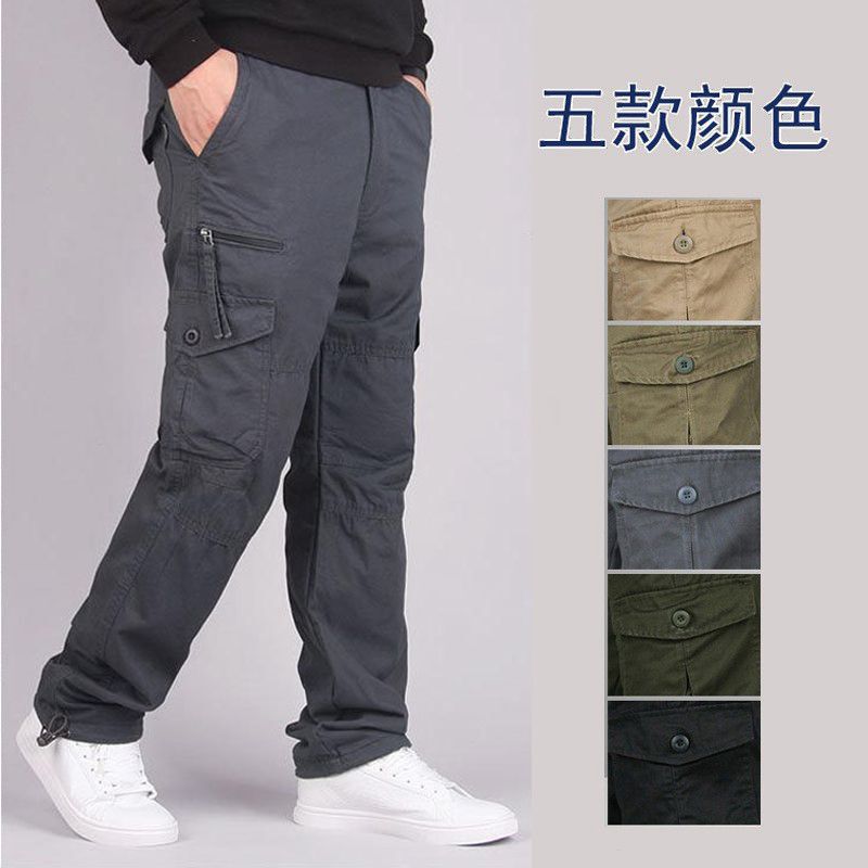 Outdoor Casual Pants with Multiple Pockets, Men's Loose-Fitting Cotton Cargo Pants, Trendy and Versatile Outdoor Casual Pants with Multiple Pockets, Men's Loose-Fitting Cotton Cargo Pants, Trendy and Versatile