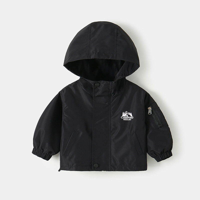 Warm fleece winter quilted down jacket for boys