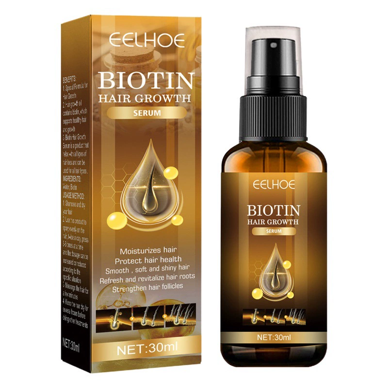 EELHOE Биотиновый спрей для ухода за волосами питает, разглаживает и придает блеск волосам Ежедневный уход