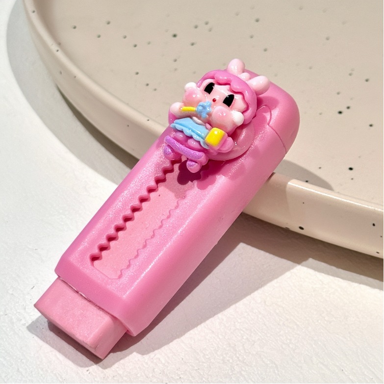 Borrador de dibujo animado, borrador telescópico lindo creativo, pintura de arte de escuela primaria, corrección de escritura, borrador de lápiz