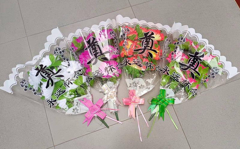 清明节仿真菊花拉花 祭祀扫墓绢花 上坟祭拜用品手捧菊花现货批发详情41