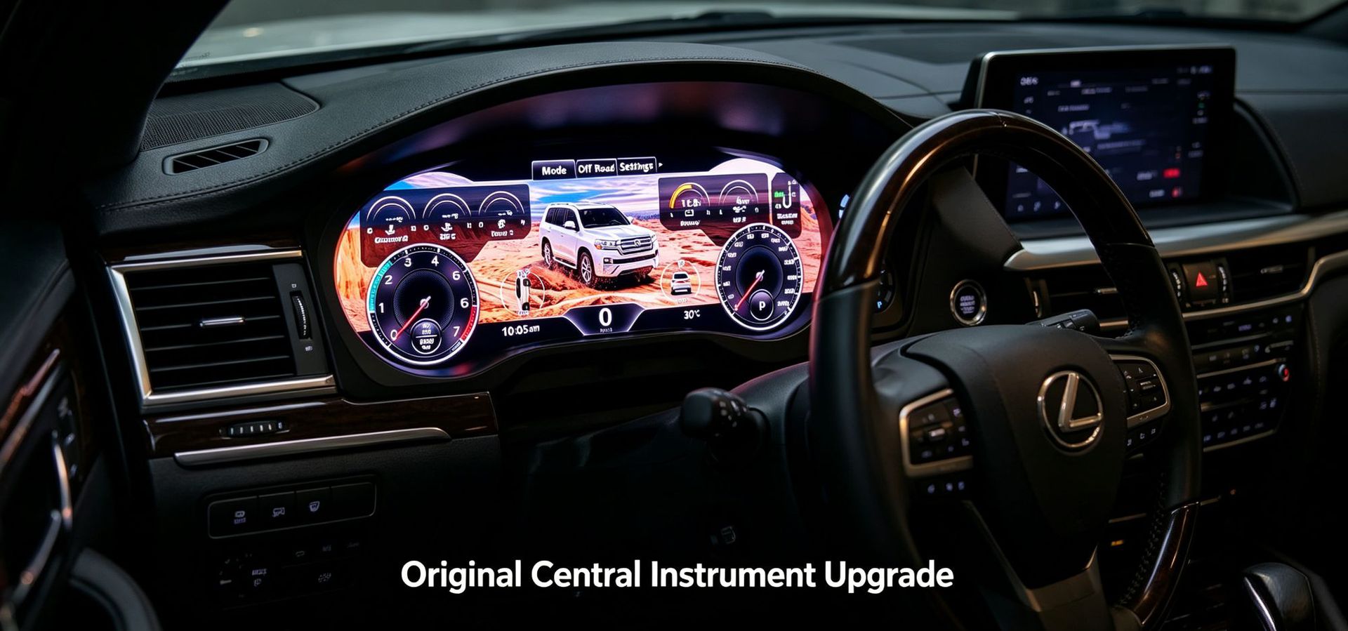 Suitable for Land Cruiser Lc200 Full Lcd Instrument Panel 12.3inch Non-Destructive Direct Plug-In Virtual Cockpit Instrument Assembly