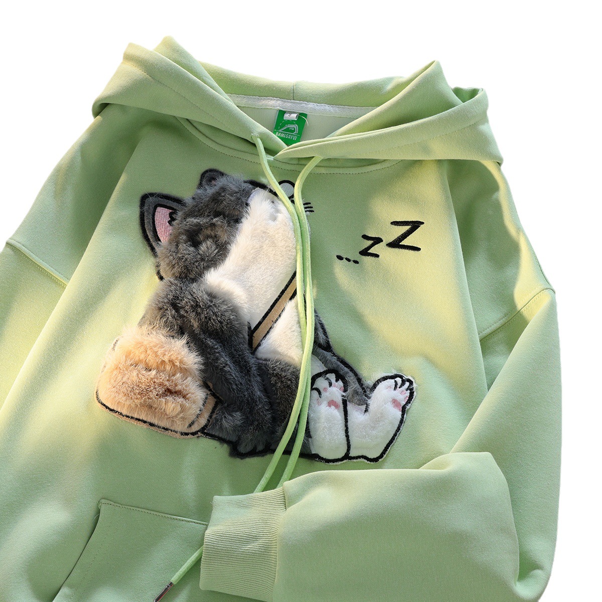 Sudadera con capucha estilo japonés retro, felpa, pareja unisex