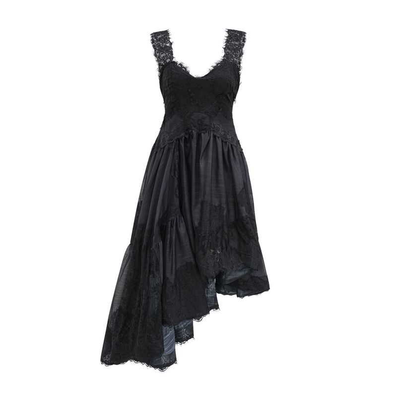 Princess Style Sweet Sling dress Stitching High Waist Slim Look Tall Birthday Dance Dress Sling Cute dress