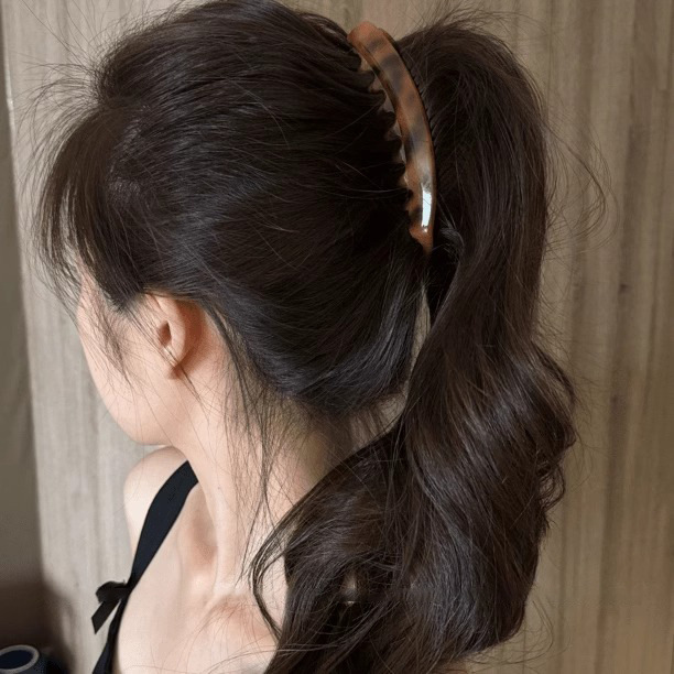 Acetato de banana para mujeres 2025 nuevo estilo de alta sensación de cabello de cabello de cabello de cabello de caballo más agarrar clip de cabello tocado