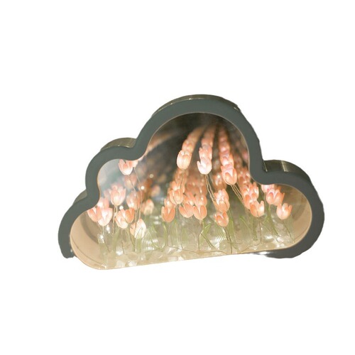 Tulip Cloud Mirror Creative Night Lamp Gift Christmas Festival Gift Girlfriend Friend Atmosphere Handmade Decor