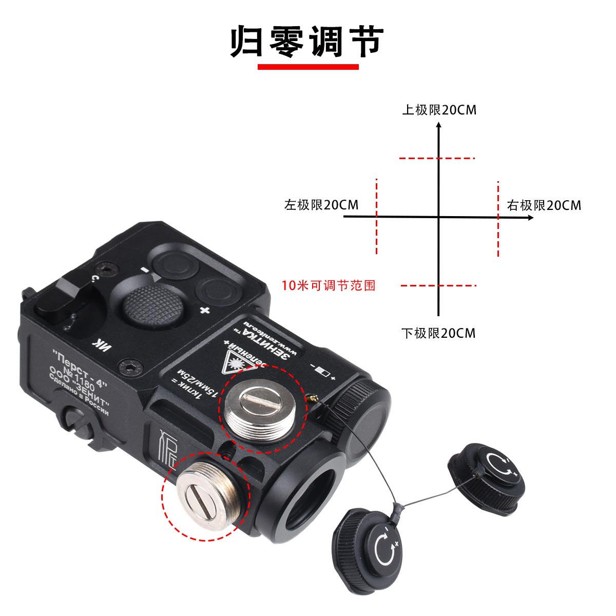 Cnc All-Metal Anode Zenninte Perst-4 Laser Pointer Green Laser with Ir Outdoor Tactical Headlamp