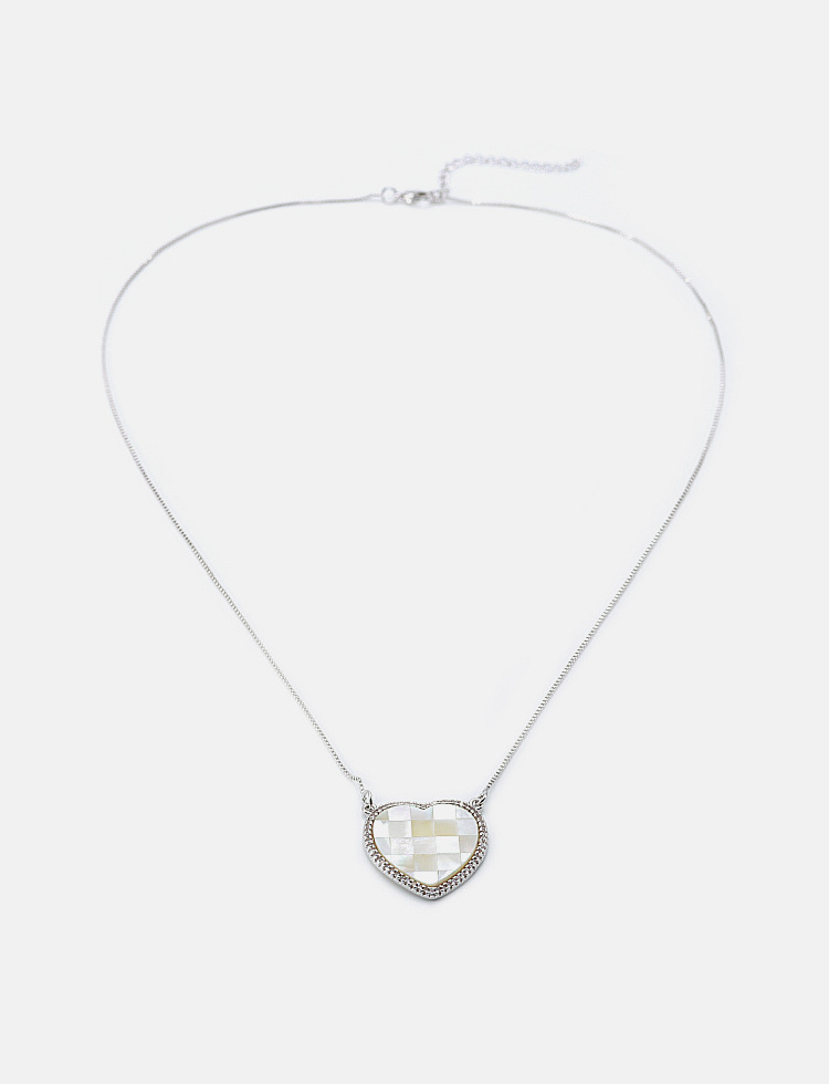 Simple Fashion Heart-shaped Zircon Shell Pendant Necklace display picture 6