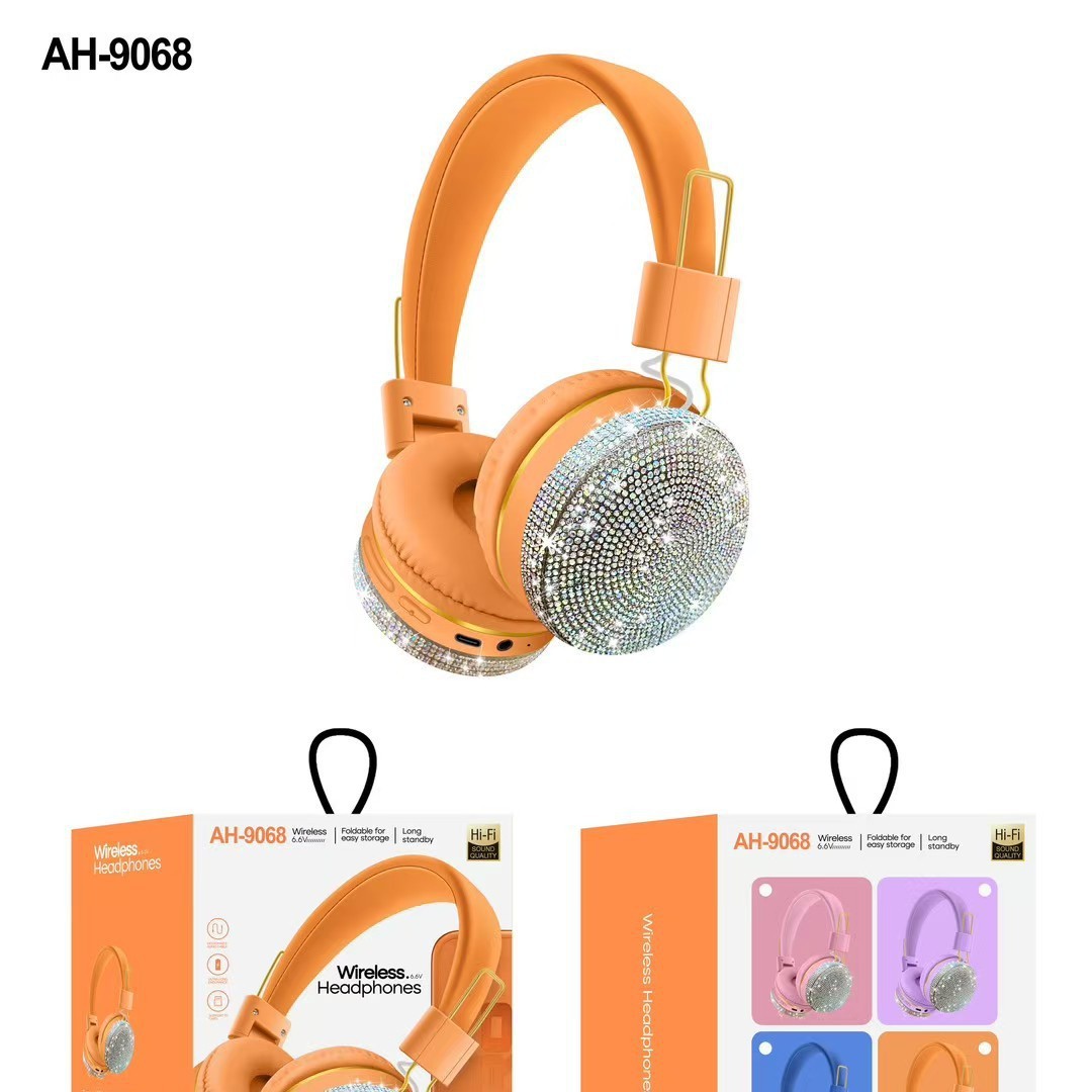 AH - 9068 transfronterizo nuevo auriculares Bluetooth de dibujos animados lindos auriculares estéreo de música para teléfonos celulares image 4