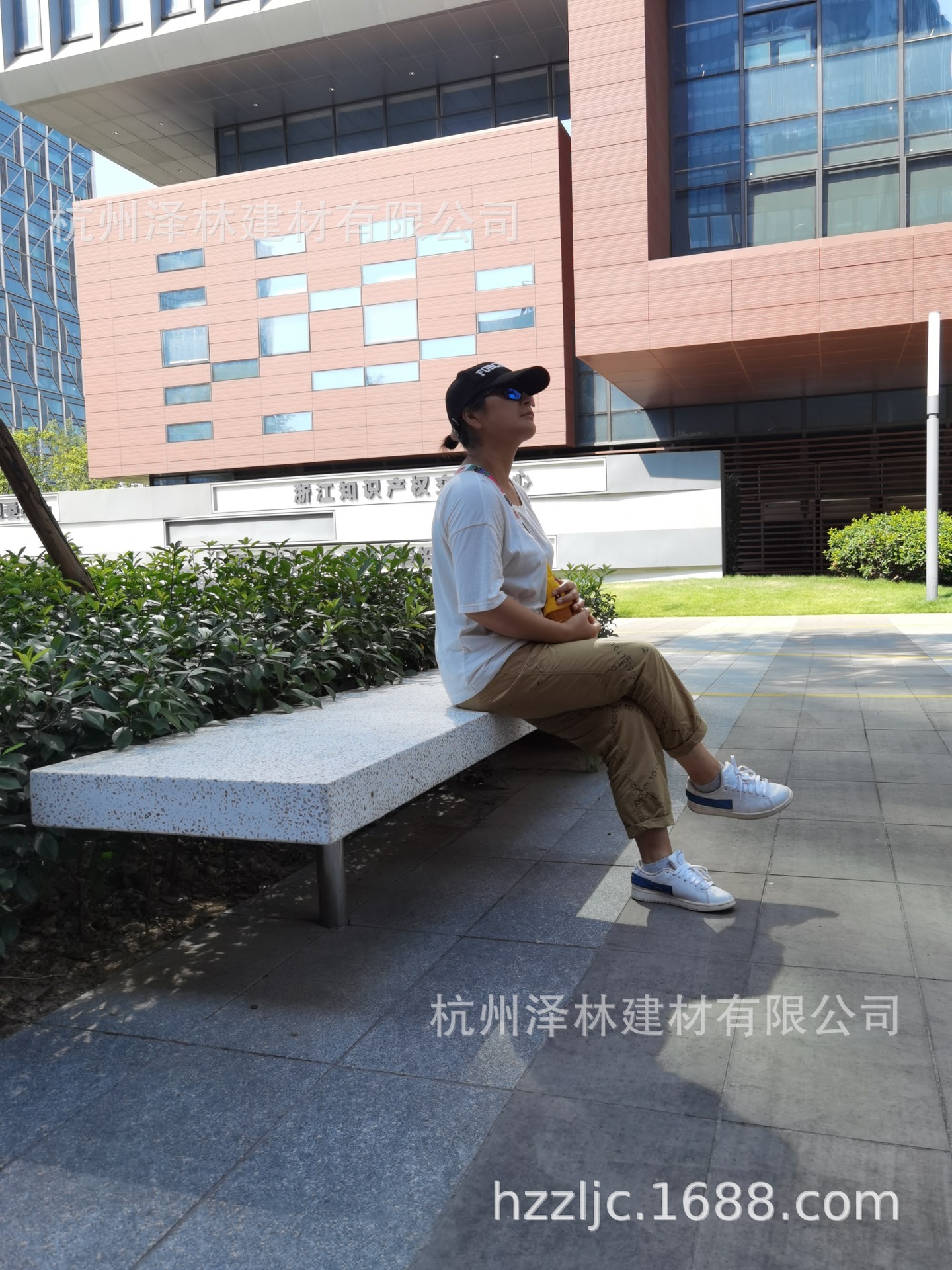 PC坐凳景观坐凳景观树围水磨石坐凳公园景观坐凳4800*600*500