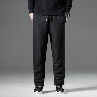 Middle-aged and Elderly Down Pants Men's Winter Outer Wear New Men's Pants Thickened Warm Pants Dad Men's Windproof Winter Pants