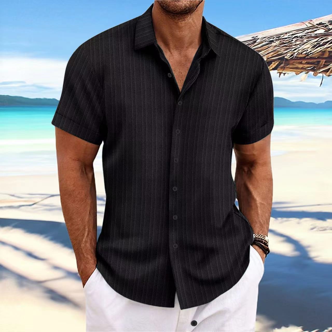 169g Weight Short Sleeve Sleeve Length Regular Sleeve Sleeve Type Cotton Blend, Cotton and Linen Fabric Type Regular Top Length Blouse Tops Type Casual, Street Occasion Turndown Neckline Loose Fit Type Solid Color Pattern Summer Season Men's Gender Simple Style, Classic Style Style Wholesale Men's Cotton Blend Cotton And Linen Simple Style Classic Style Solid Color Short Sleeve Men's Shirts 15