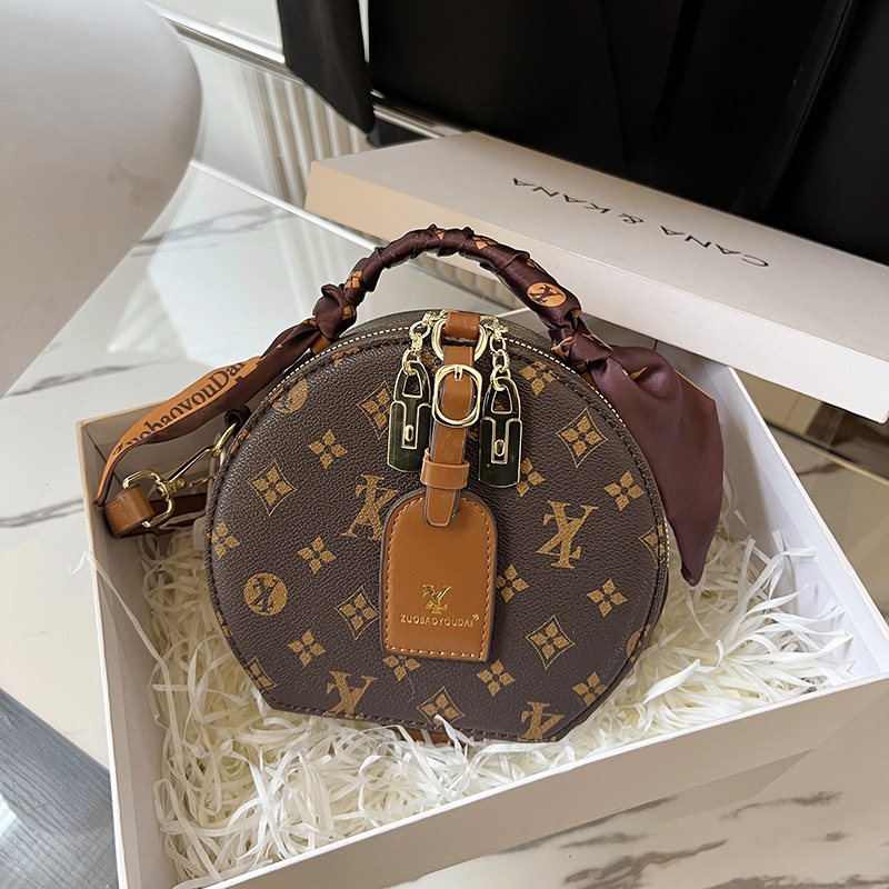 Vintage Fortune Bucket Bag, Wealth-Attracting Handbag, 2026 New Model, Monogram Shoulder Crossbody Bag, Niche Brand Stylish Women's Bag