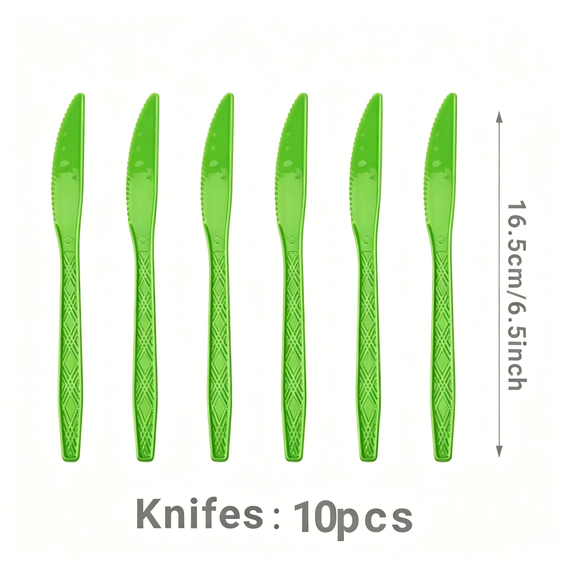 Cuchillo verde de fruta (10 piezas / paquete)