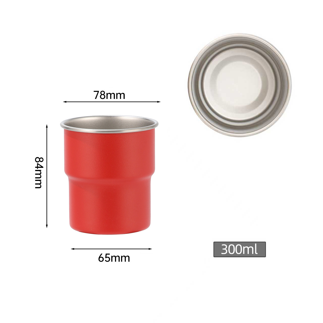 304 acero inoxidable paso taza de café de una sola capa rizado taza de agua portátil al aire libre acampando taza de cerveza de picnic