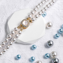 海家高品質Ins華子施華琉璃直孔仿珍珠DIY手鍊手機鏈隔珠飾品配件