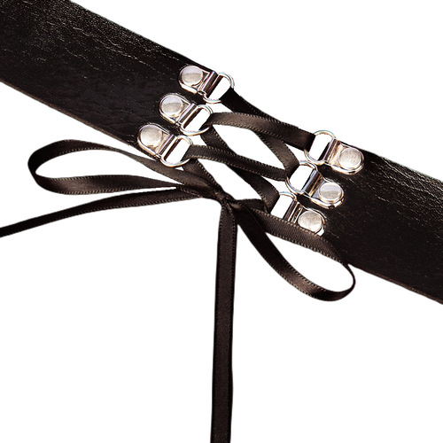 European and American simple and personalized exaggerated jewelry, retro punk sexy and fun bondage bundled PU leather choker collar