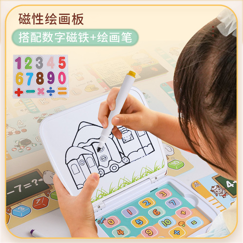 Source manufacturer children's smart card reading machine 100 pages Chinese and English early education machine learning audiobook toy