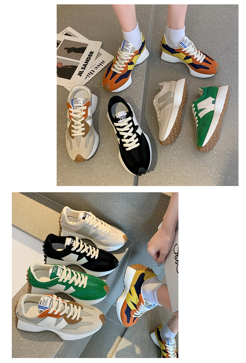 Zapatos de mujer estilo Forrest Gump, primavera/verano 2023, inspirados en las nuevas celebridades de internet. Suela gruesa, estilo casual deportivo._voghion.com