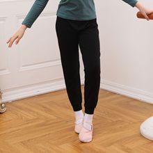 舞蹈服儿童女黑色练功裤形体裤宽松收口舞蹈裤女童小脚裤子哈伦裤