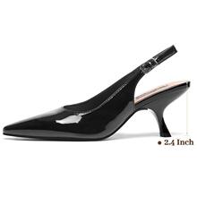 M 25525 Pointed Toe French Patent Leather Sandals ��ʽ��Ƥ��