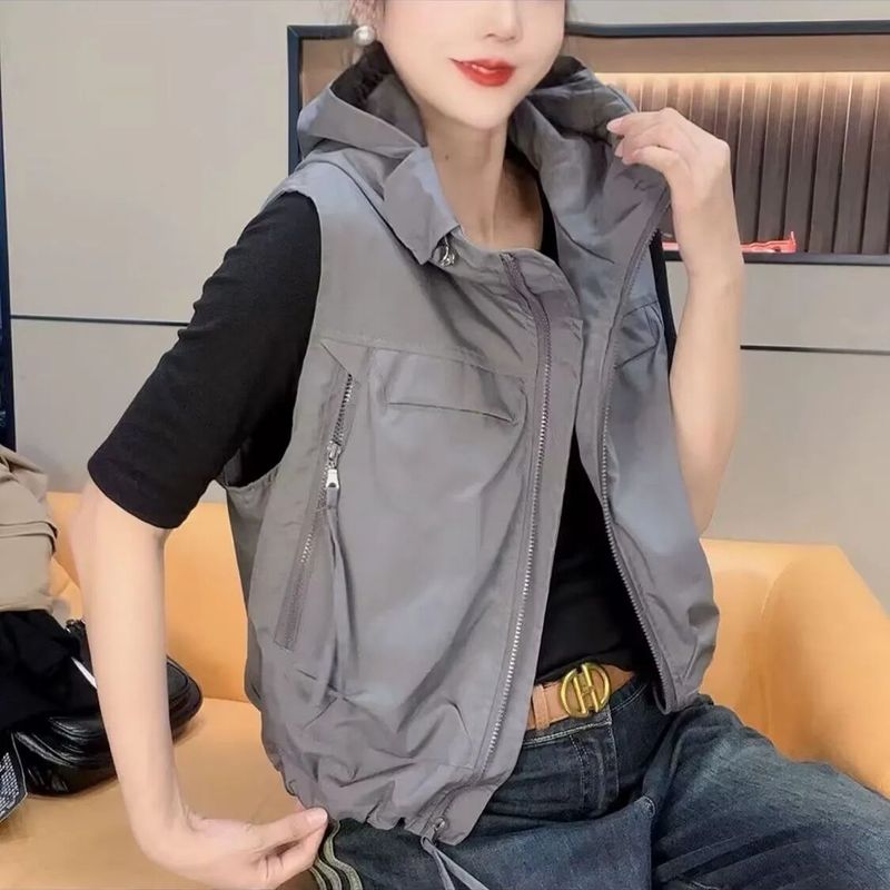 休闲马甲外套女短款小个子马夹外穿无袖上衣2025新款春秋女装坎肩|undefined