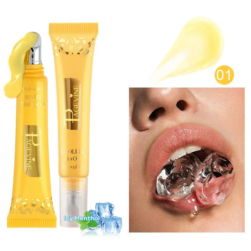 Bálsamo labial con color menta refrescante PAGE VINE, hidratante, nutritivo, reparador, con brillo perlado.