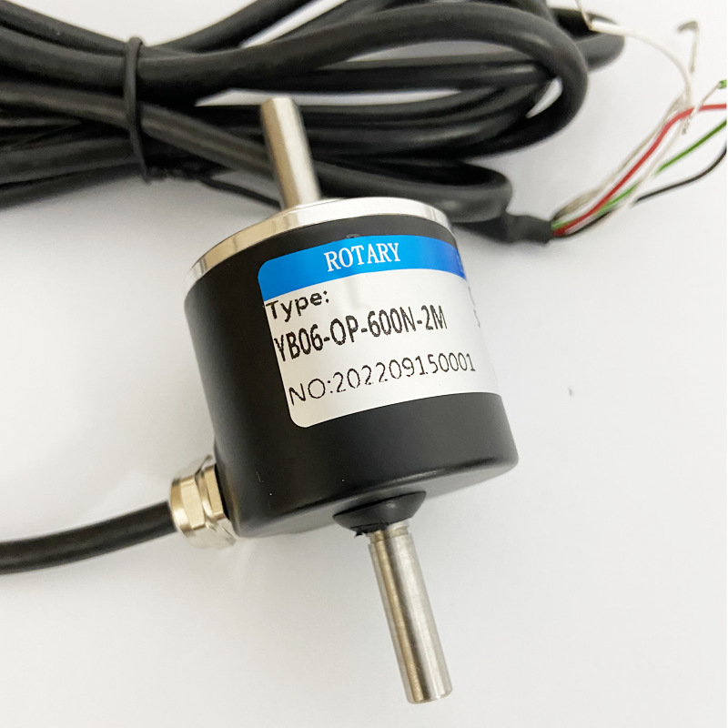增量式实心同心通轴双出轴光电旋转编码器高精度记米器6mm/8mm