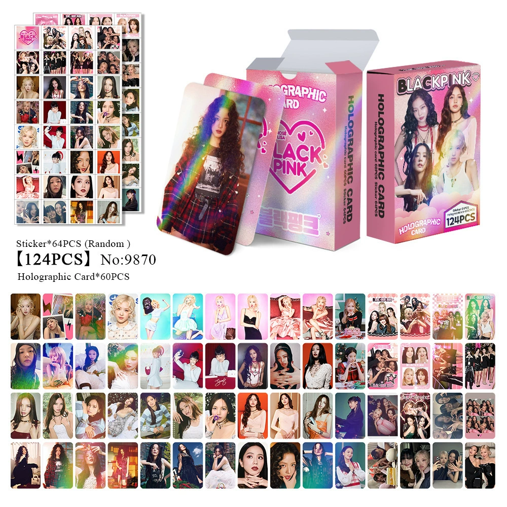 New Model Exclusively for Foreign Trade: 124 Holographic Cards, Total Chain Gidle Str Bptwice Celebrity Merchandise Lomo Small Cards