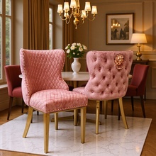 欧式不锈钢餐椅时尚拉口软包椅酒店宴会厅椅子咖啡厅客厅包布椅