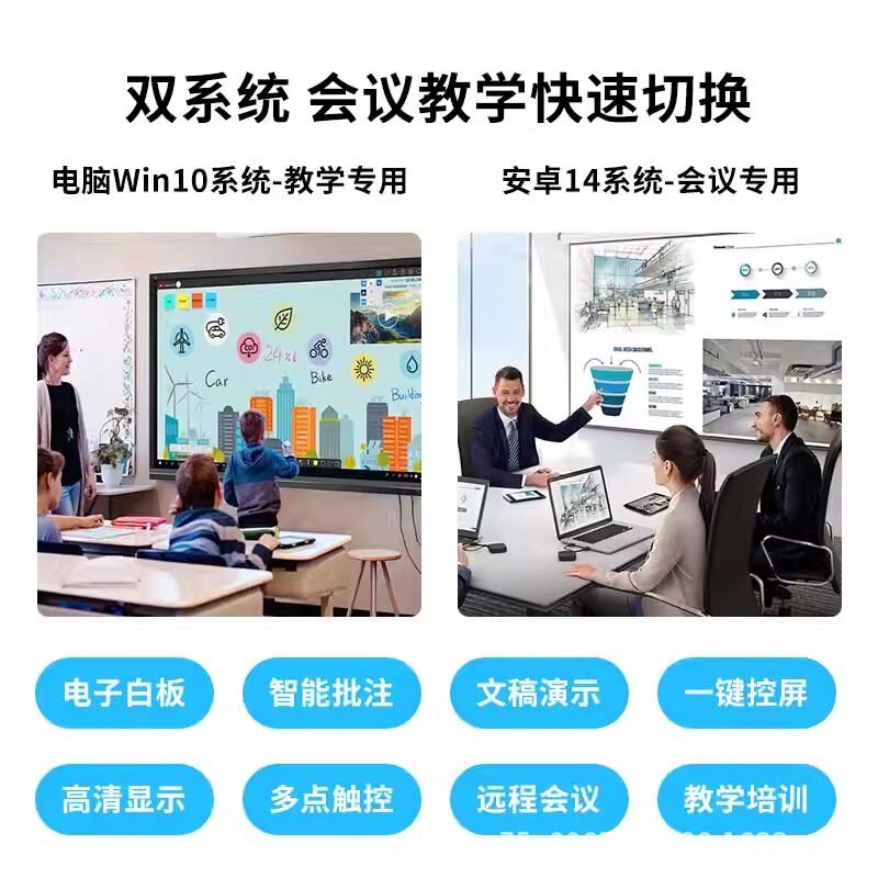 ビジュアルベースの教育とトレーニングオールインワンコンピュータ会議タブレットオールインワンタッチスクリーン教室用4K高精細ディスプレイ 55inch|undefined