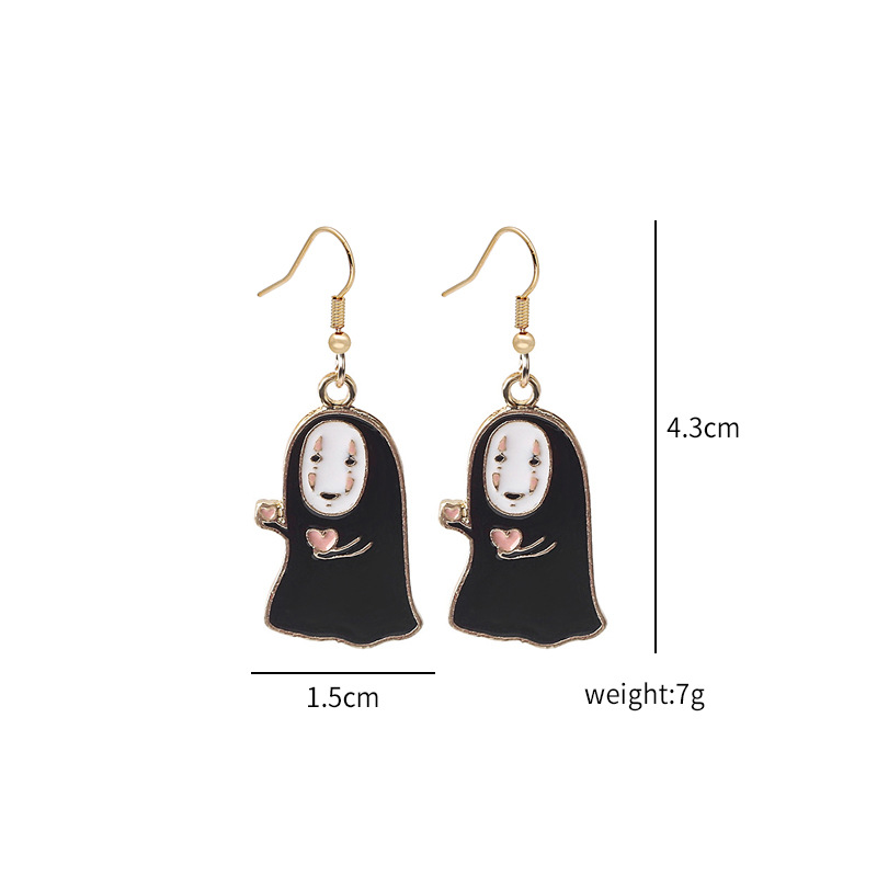 1 Pair Fashion Cartoon Character Enamel Alloy Drop Earrings display picture 15