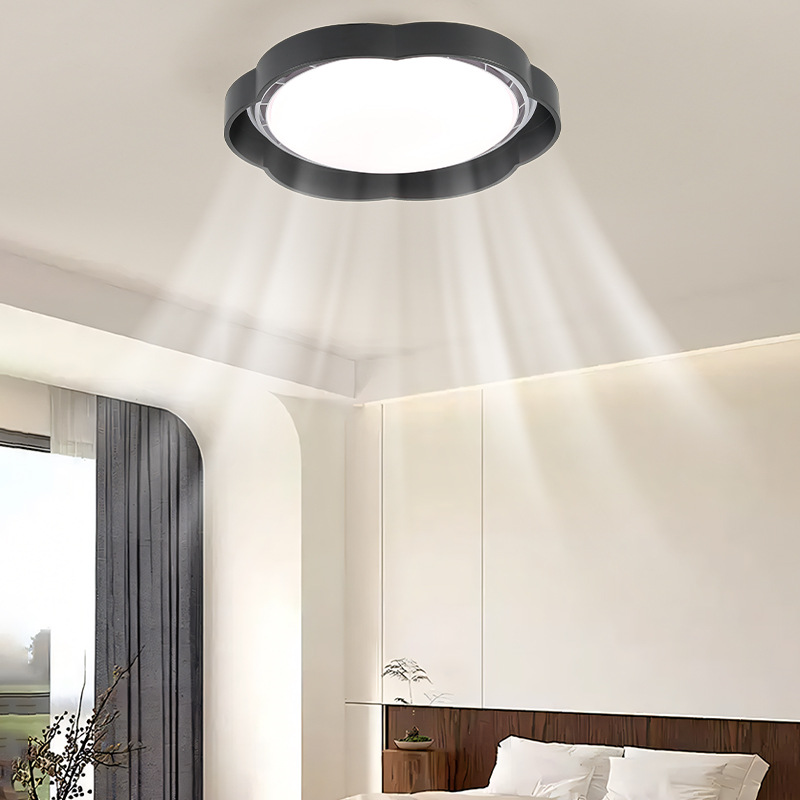 Lámpara de techo de dormitorio de estilo medieval sin lámpara de ventilador invisible lámpara de ventilador simple moderna luz de ventilador de espectro completo lámpara de protección de ojos 461L image 3