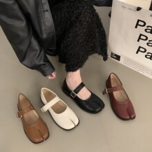 韩国chic搭配王炸分趾玛丽珍单鞋2026春季新款时尚平底猪蹄鞋女鞋