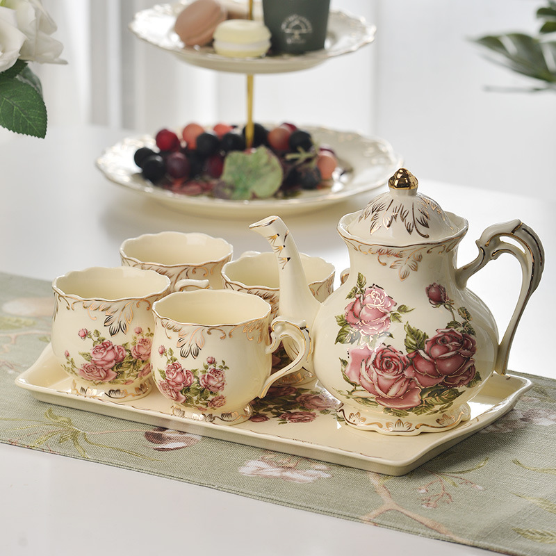 友来福陶瓷咖啡杯碟套装组合英式下午茶茶具花茶壶欧式茶杯礼品装