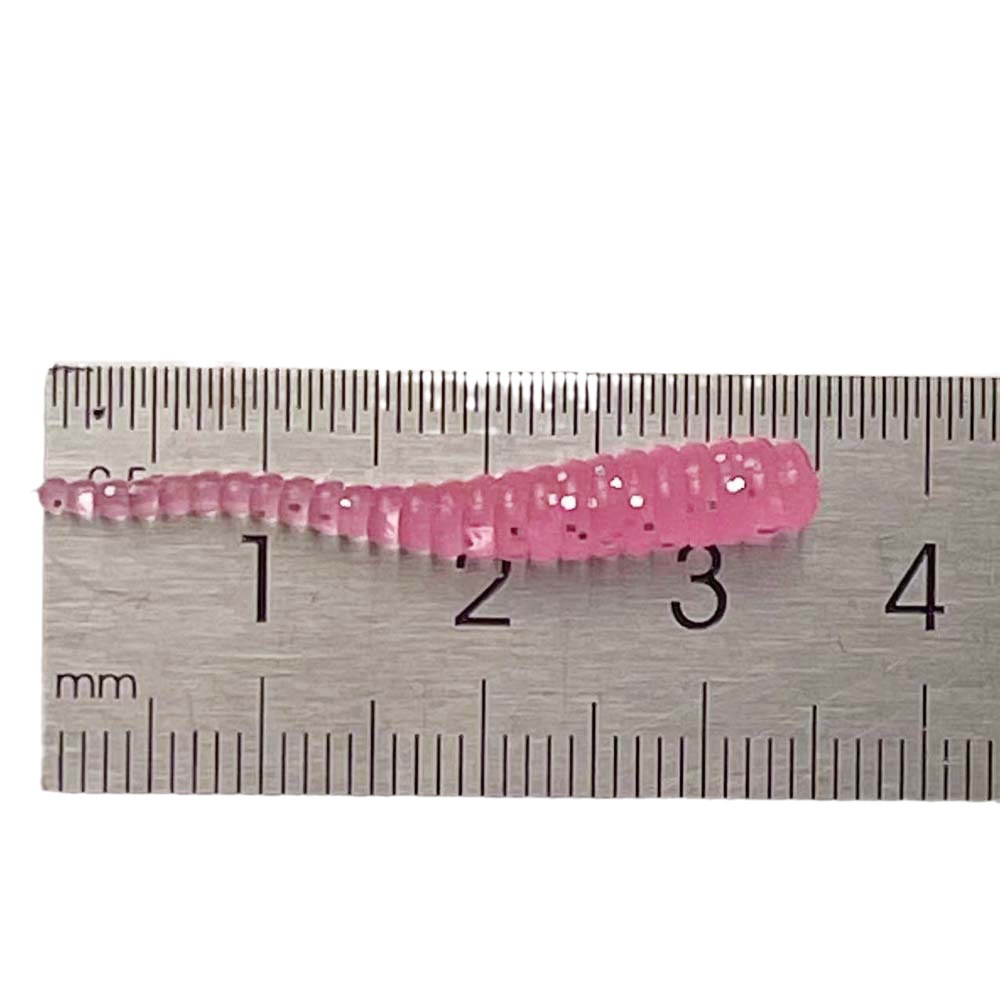 100 pcs/pack micro-object needle tail small root fishing soft bait 35mm0.3g stream curling mouth horse mouth green tip lure lure