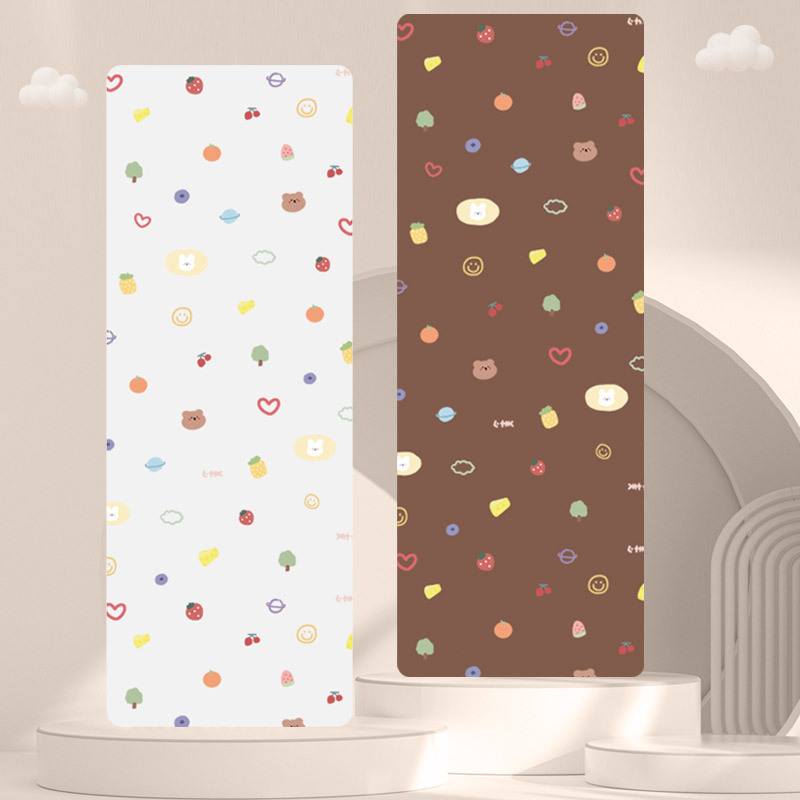 Natural rubber Pu Mat color printing sweat-absorbent non-slip home fitness mat sports jumping mat foreign trade a generation of hair