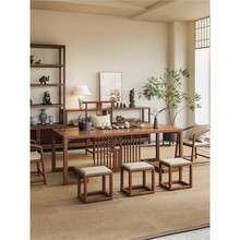 新中式泡茶桌新款高端实木茶桌椅组合办公室家用轻奢高级感