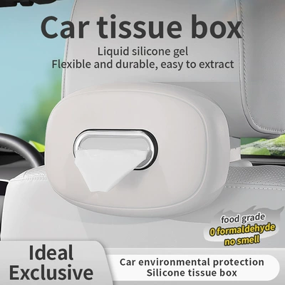 Car tissue box/set, Box, Hanging Silicone Seat Tissue