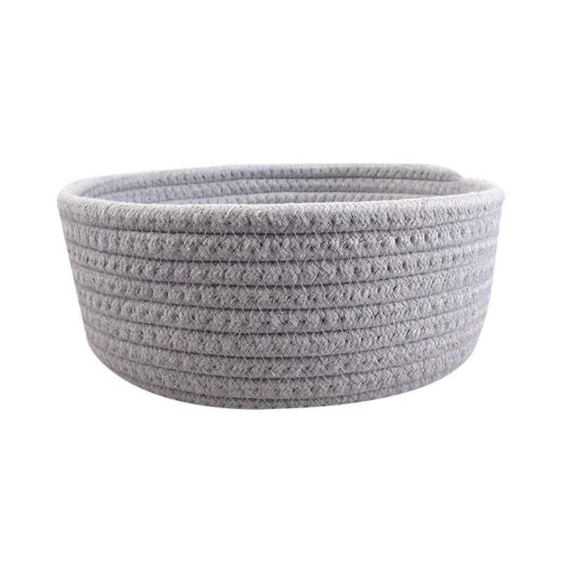 Cesta de almacenamiento de escritorio hecha a mano cesta tejida de noche escritorio merienda cesta clave cosméticos mesa de café cesta de almacenamiento