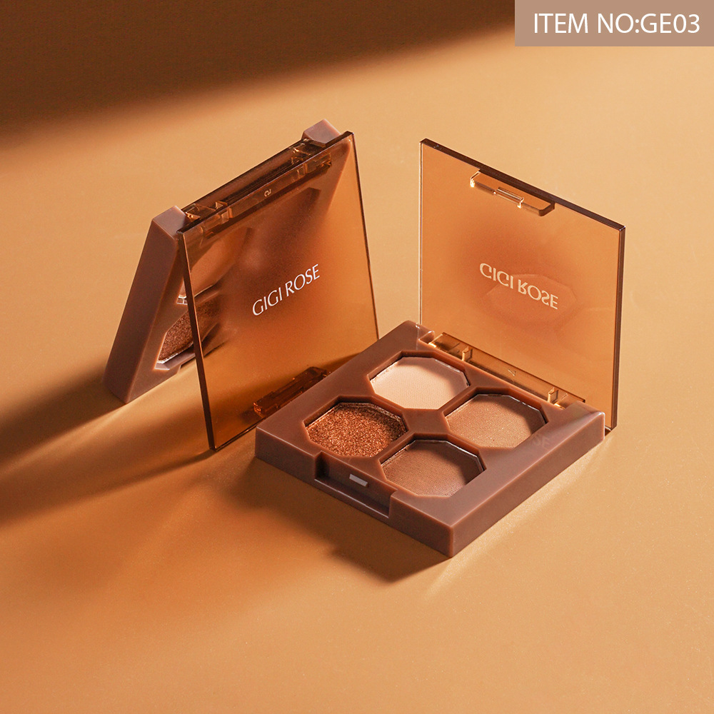 GIGI ROSE's four-color eyeshadow palette is easy to apply without powder flaking. It features earth tones, brightening and matte contouring. New product undefined