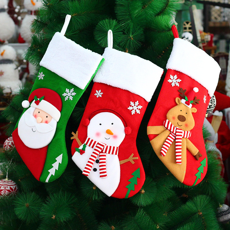 New Decoration Supplies Christmas Large Candy Gift Bag Stocking Tree Ornament_voghion.com