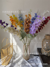 2叉大飞燕仿真花婚庆插花软装花艺摄影道具假花批发紫罗兰家居花