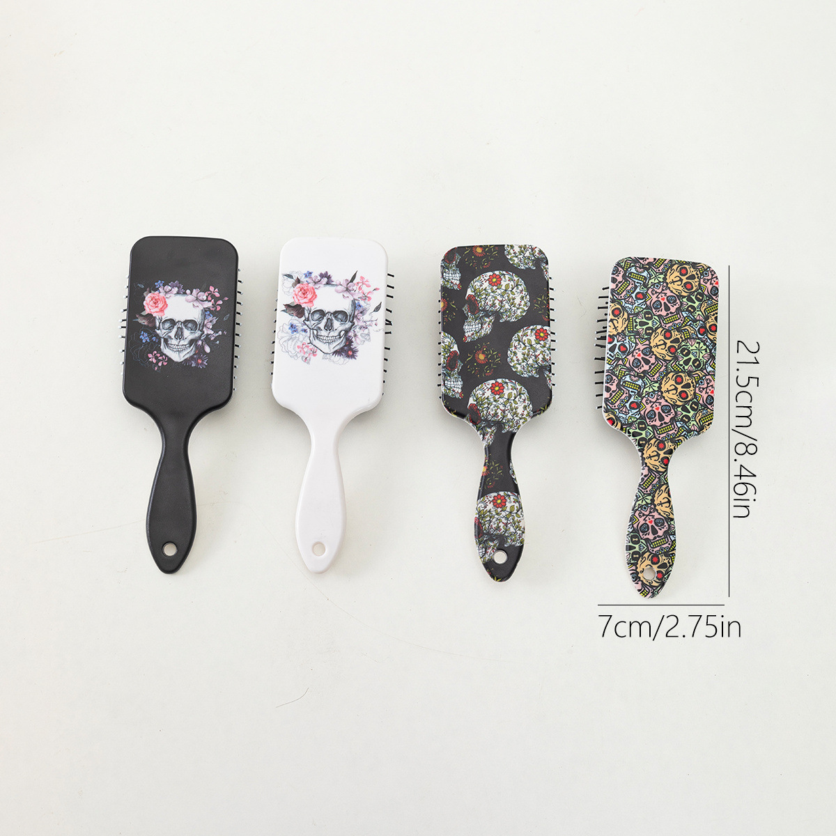 115g Weight Hair Comb Makeup Tools Types 1 Piece Quantity Plastic Material Halloween Festival Skull Pattern Simple Style, Classic Style, Commute Style Simple Style Classic Style Commute Skull Plastic Hair Comb 1 Piece 无