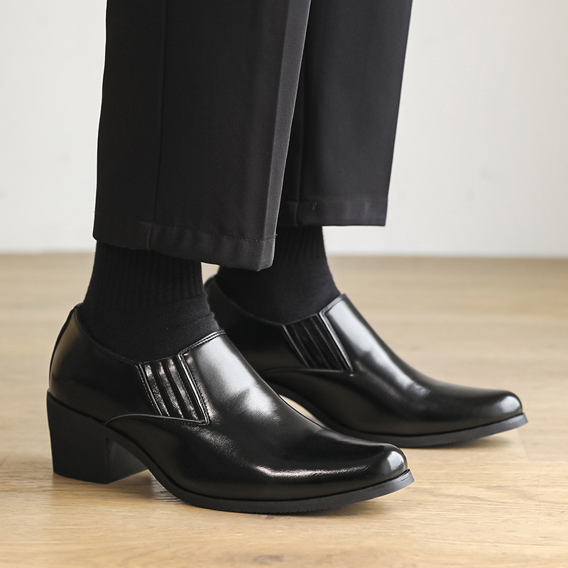 Loafers Men's Shoes Fashion Large Size Low Top Shoes Spring And Autumn New Style Sleeve Pointed Leather Shoes One Step Small Leather Shoes_vogvips.com