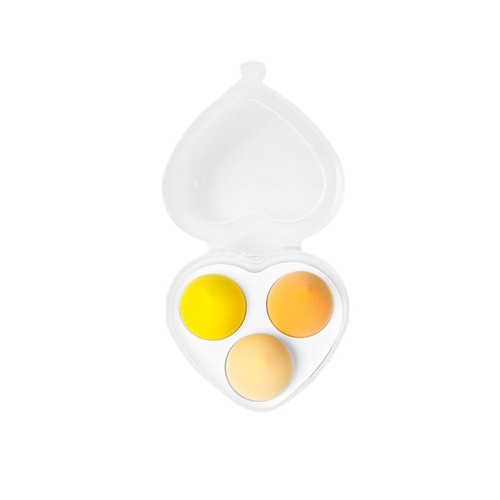 Factory direct sales 3 grid love beauty egg gourd, water drop puff, makeup egg, makeup egg slanted sponge puff