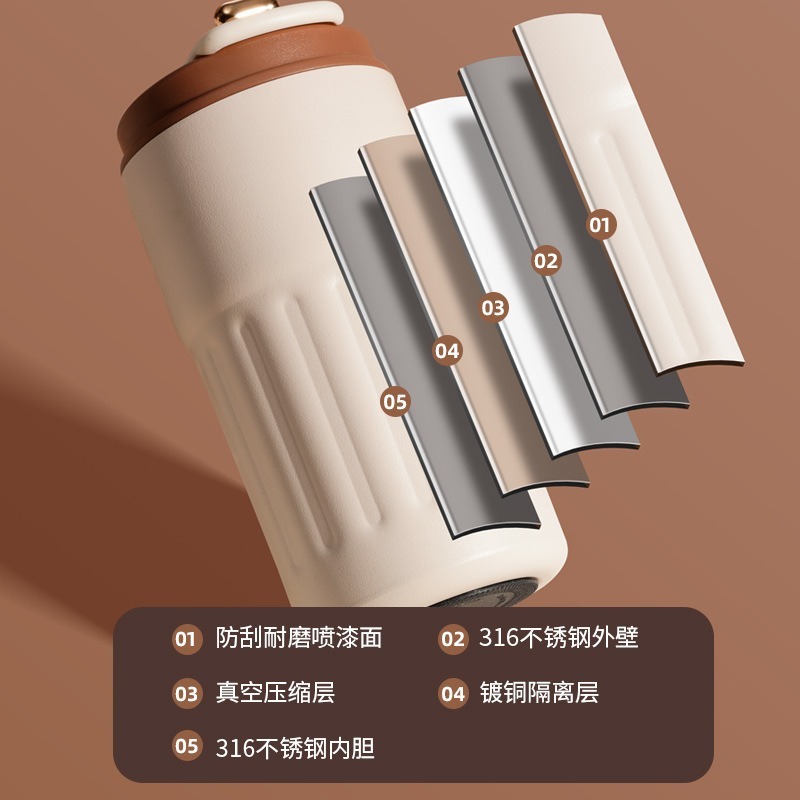 第三世代スマート温度測定魔法瓶カップ、高品質316ステンレス鋼コーヒーカップ、ギフトウォーターカップ、お土産卸売|undefined